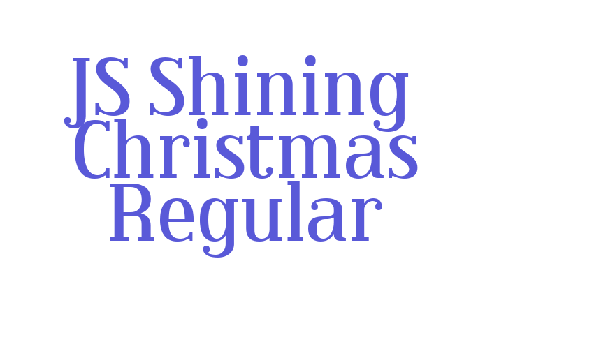 JS Shining Christmas Regular Font