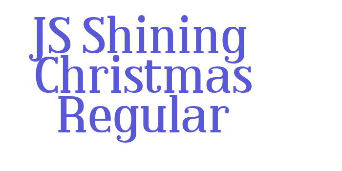 JS Shining Christmas Regular Font Download