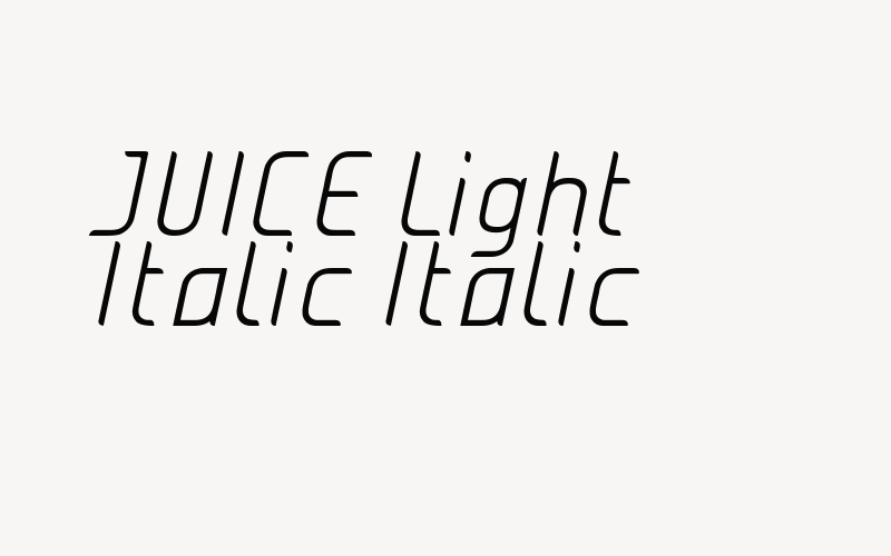 JUICE Light Italic Italic Font