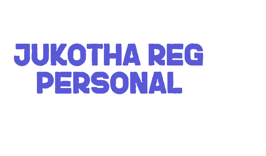 JUKOTHA Reg Personal Font Download