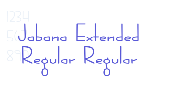 Jabana Extended Regular Regular font free