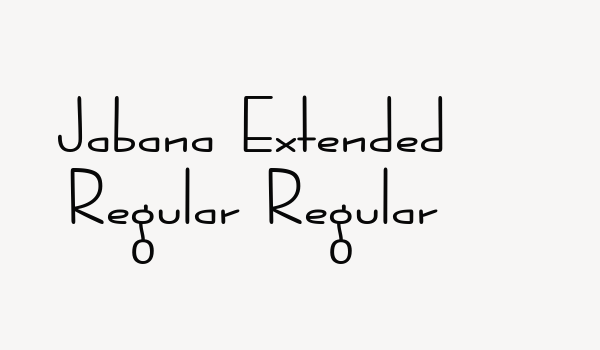 Jabana Extended Regular Regular Font