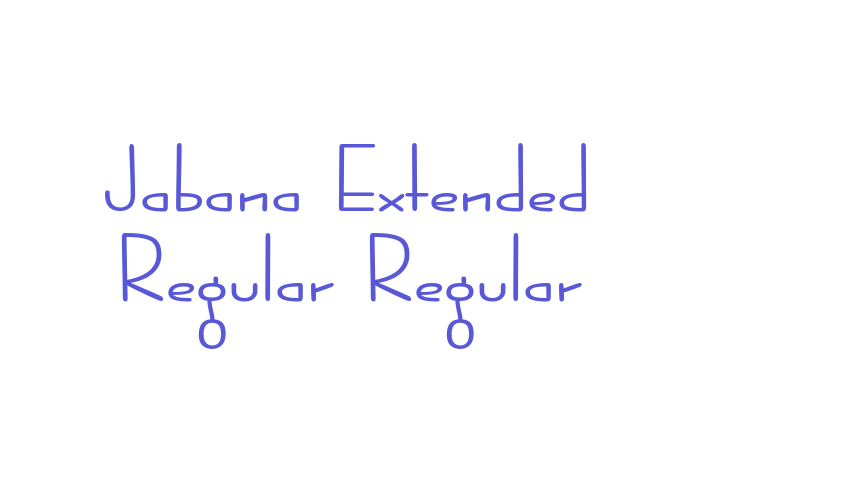 Jabana Extended Regular Regular Font