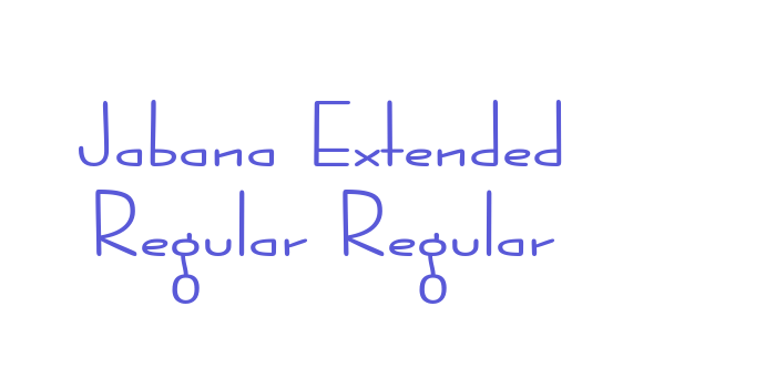 Jabana Extended Regular Regular Font Download