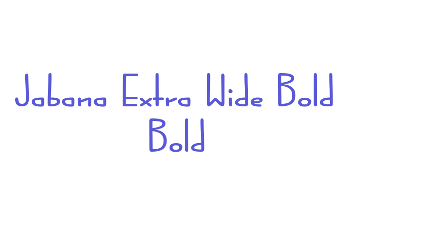 Jabana Extra Wide Bold Bold Font