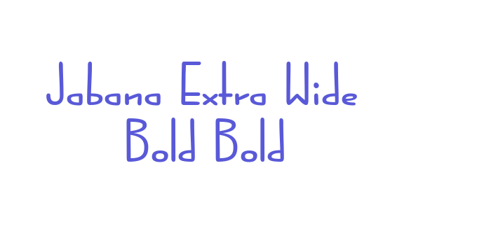 Jabana Extra Wide Bold Bold Font Download