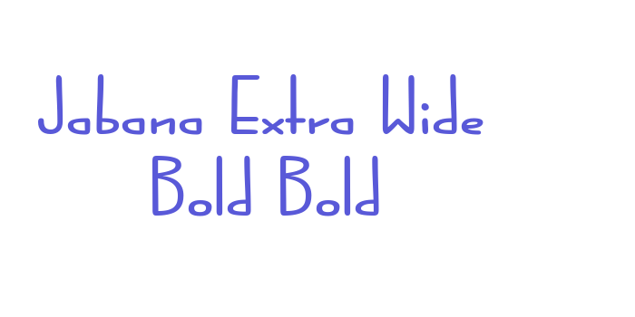 Jabana Extra Wide Bold Bold Font