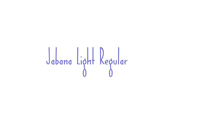 Jabana Light Regular Font