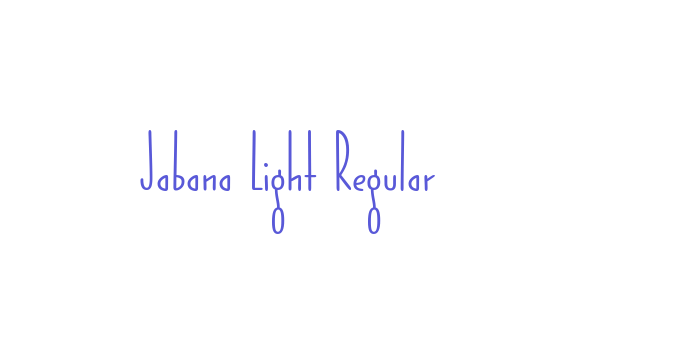 Jabana Light Regular Font Download