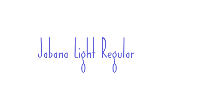 Jabana Light Regular Font