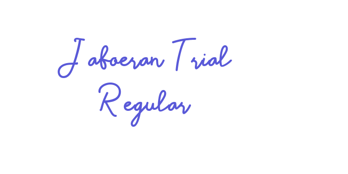 Jaboeran Trial Regular Font