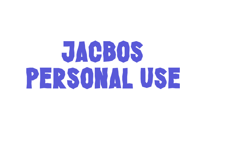 Jacbos Personal Use Font Download