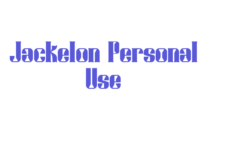 Jackelon Personal Use Font Download