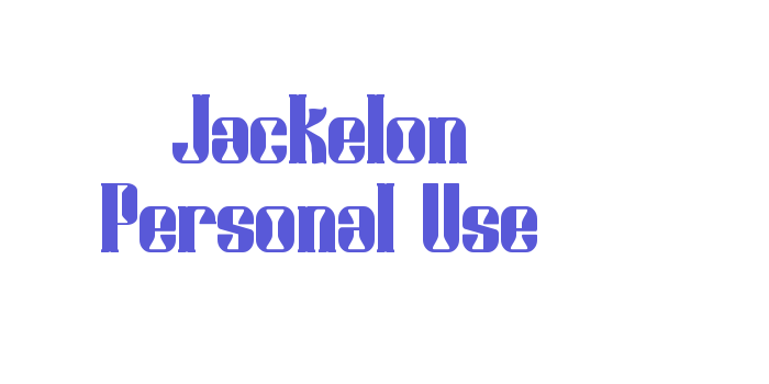 Jackelon Personal Use Font Download