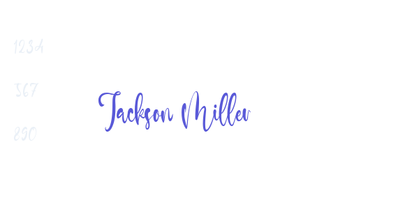 Jackson Miller font free