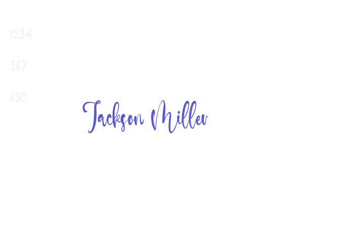 Jackson Miller font free