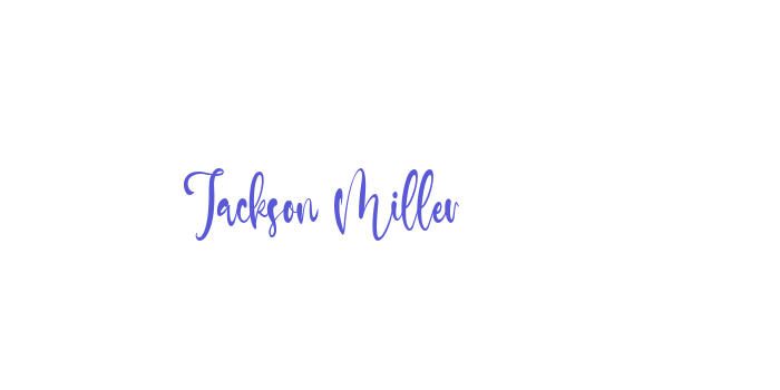 Jackson Miller Font Download