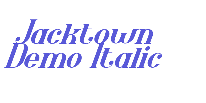 Jacktown Demo Italic Font Download