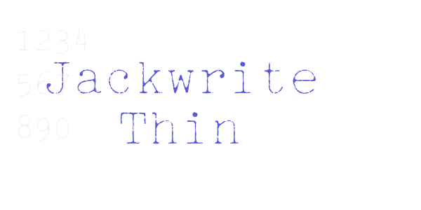 Jackwrite Thin font free