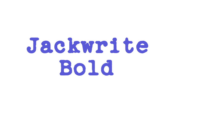 Jackwrite Bold Font Download