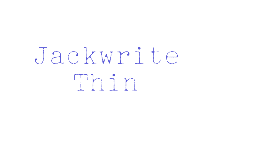 Jackwrite Thin Font Download