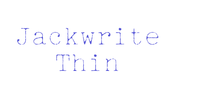 Jackwrite Thin Font