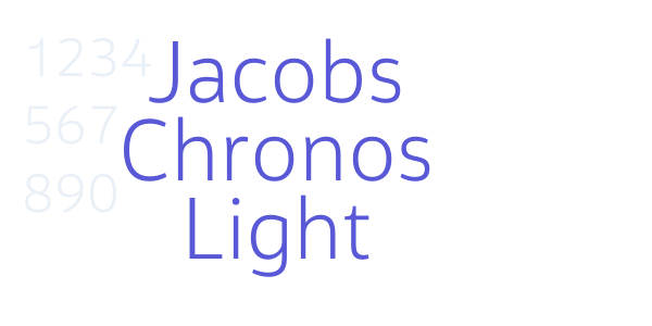 Jacobs Chronos Light font free