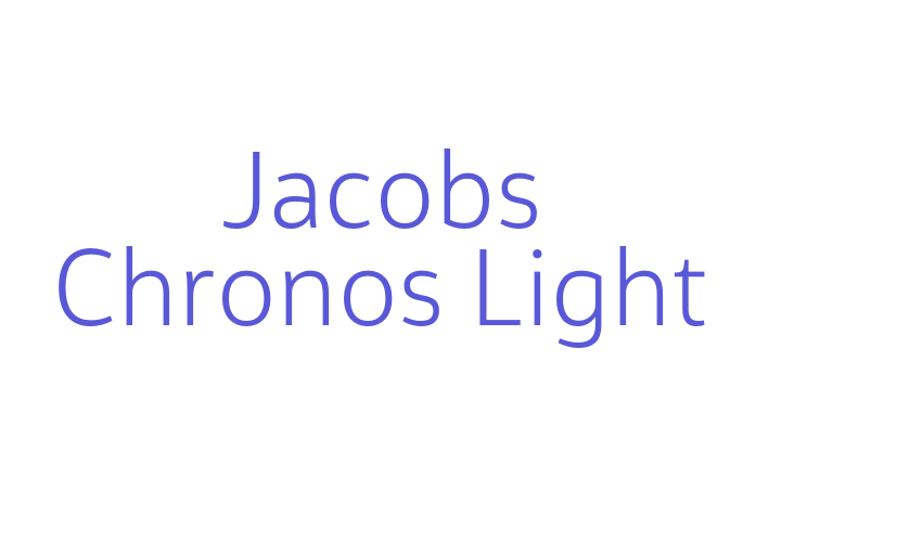 Jacobs Chronos Light Font Download