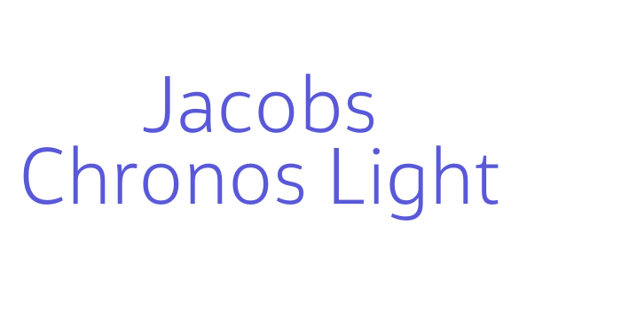 Jacobs Chronos Light Font Download