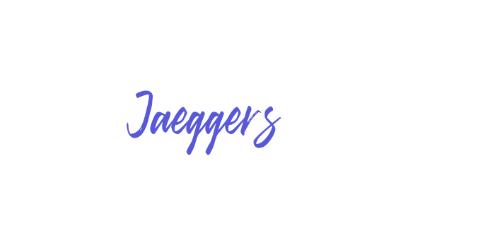 Jaeggers Font Download