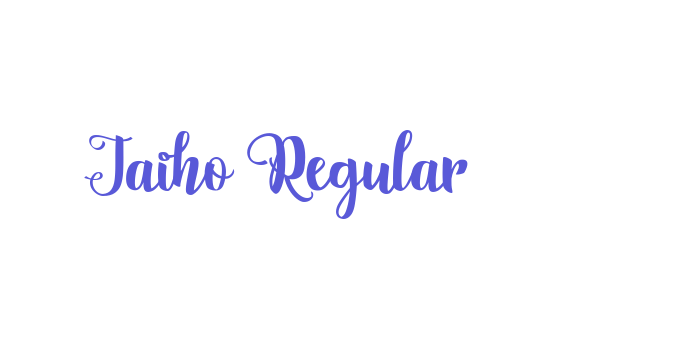 Jaiho Regular Font Download