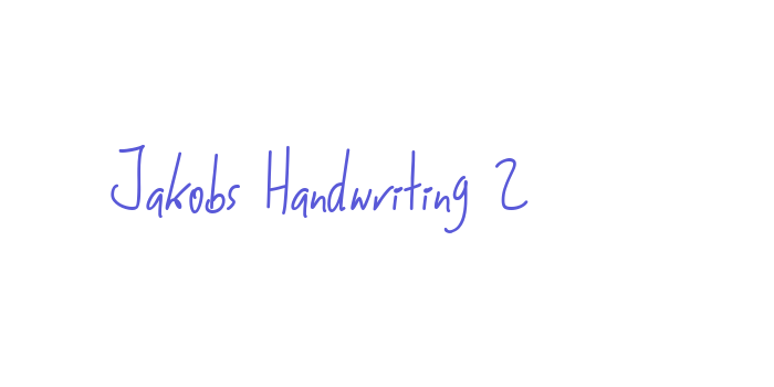 Jakobs Handwriting 2 Font Download