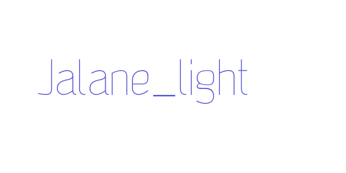 Jalane_light Font