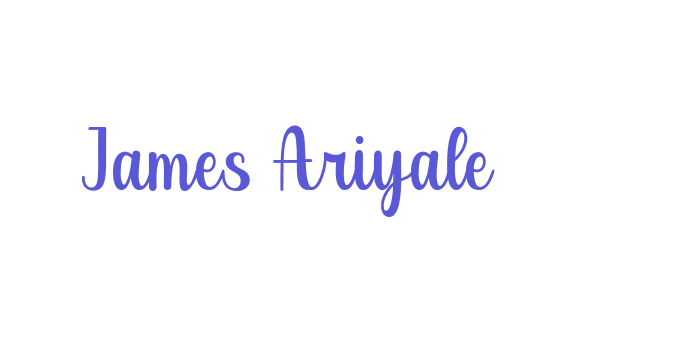 James Ariyale Font Download