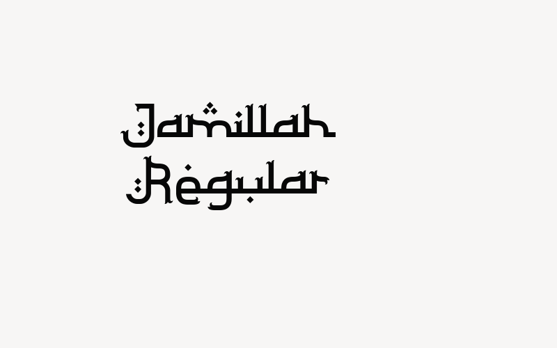 Jamillah Regular Font