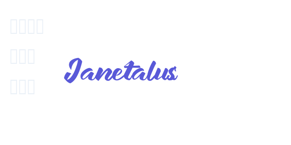 Janetalus font free