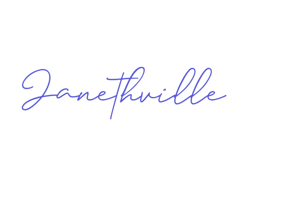 Janethville Font