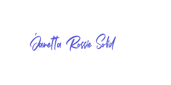 Janetta Rossie Solid font free