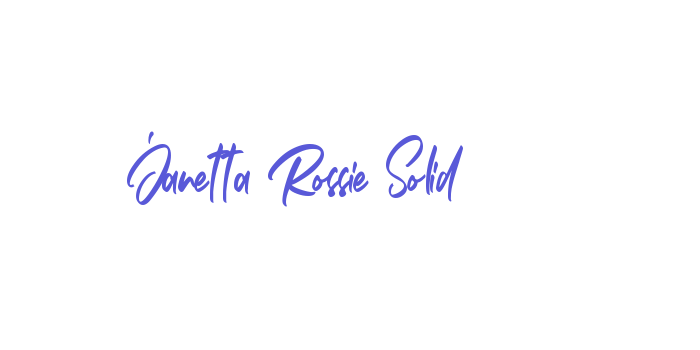 Janetta Rossie Solid Font Download