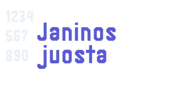 Janinos juosta font free