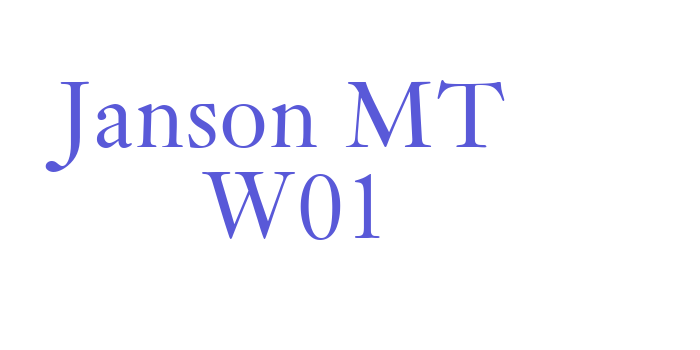 Janson MT W01 Font