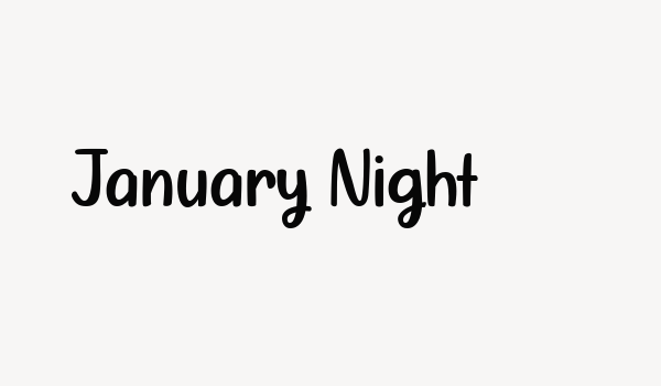 January Night Font