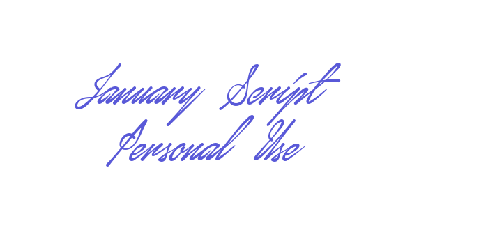 January Script Personal Use Font Download