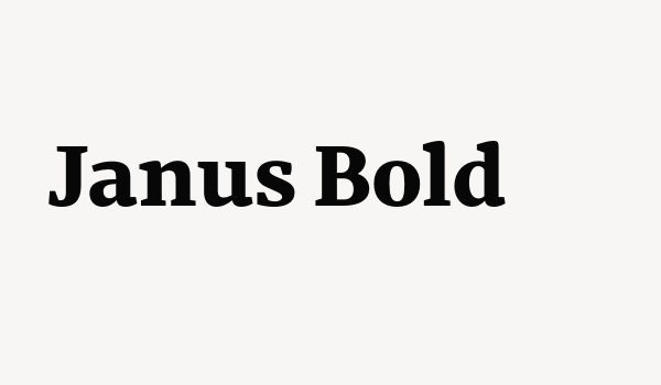 Janus Bold Font