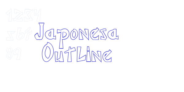 Japonesa Outline font free