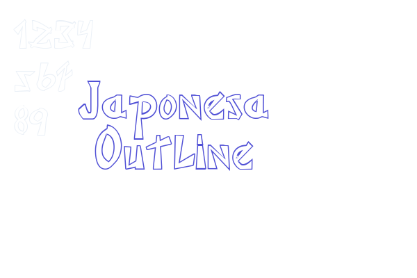 Japonesa Outline Font Download