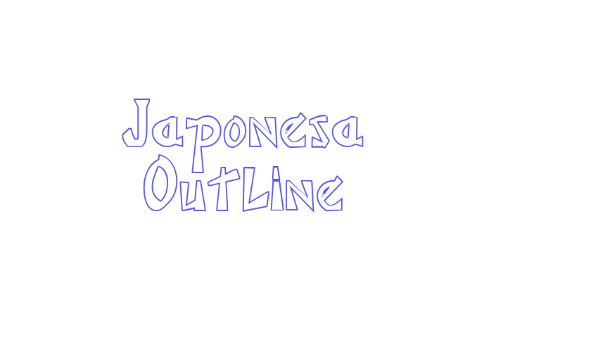 Japonesa Outline Font Download