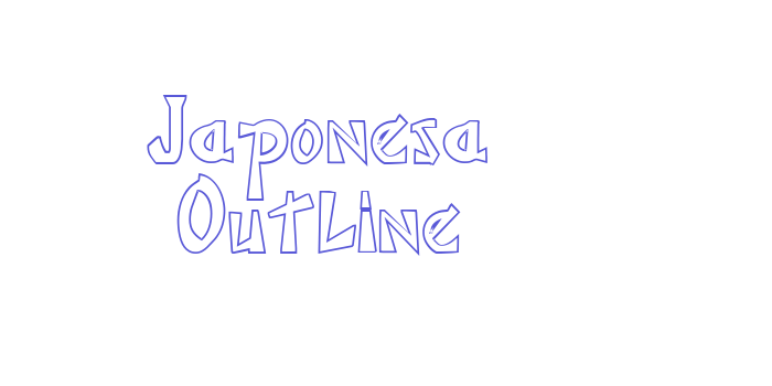 Japonesa Outline Font Download