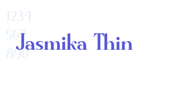 Jasmika Thin font free