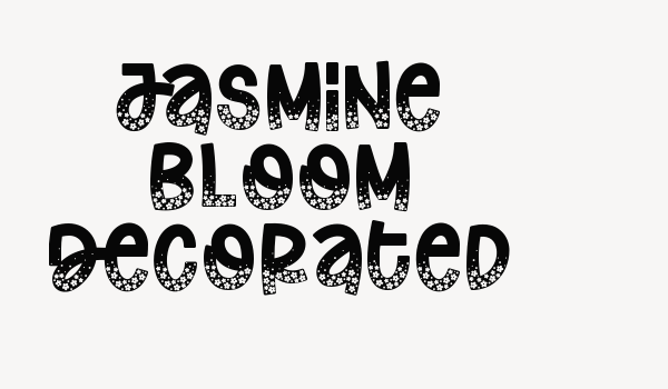 Jasmine Bloom Decorated Font